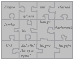 Model Language Puzzle (C) 1996 by Piermaria Maraziti. Created expressly for LangMaker.com and used by permission.